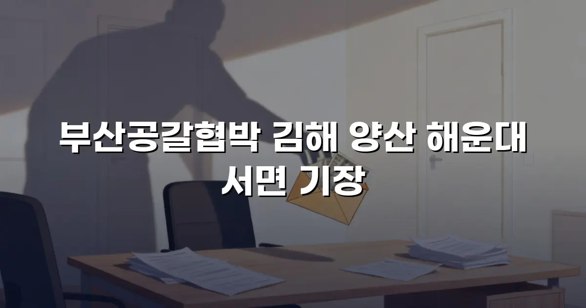 부산공갈협박 김해 양산 해운대 서면 기장