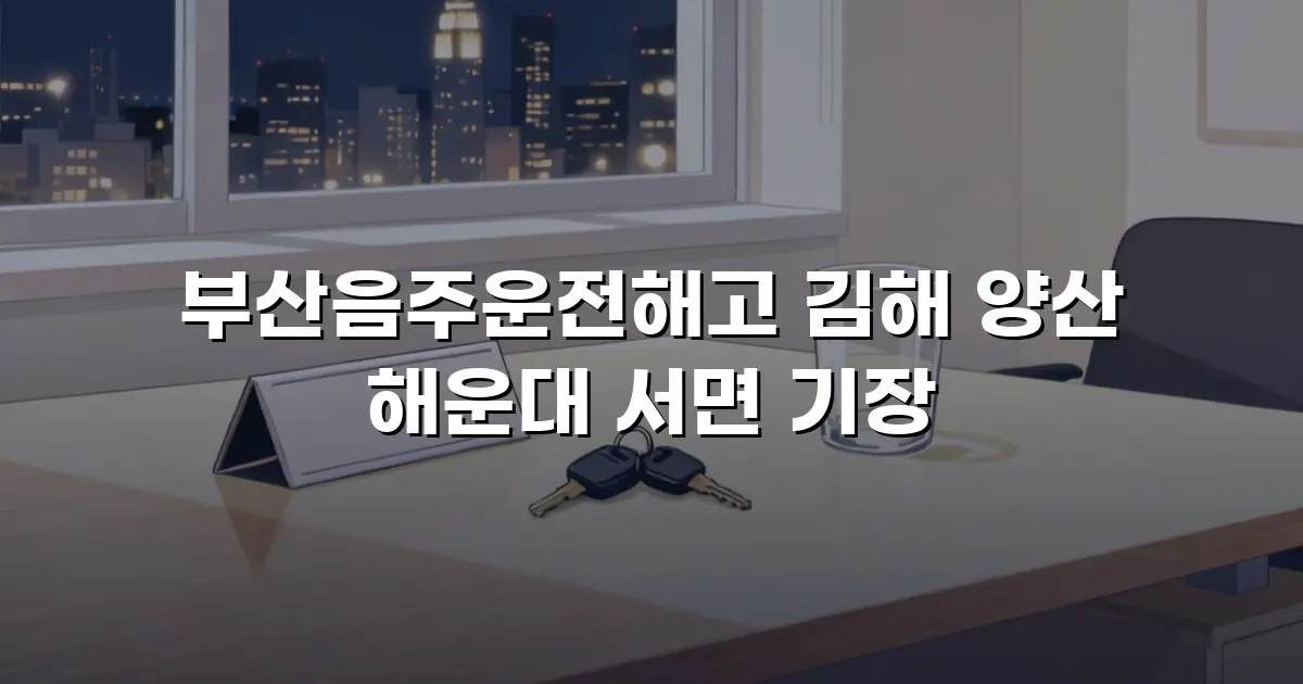 부산음주운전해고 김해 양산 해운대 서면 기장