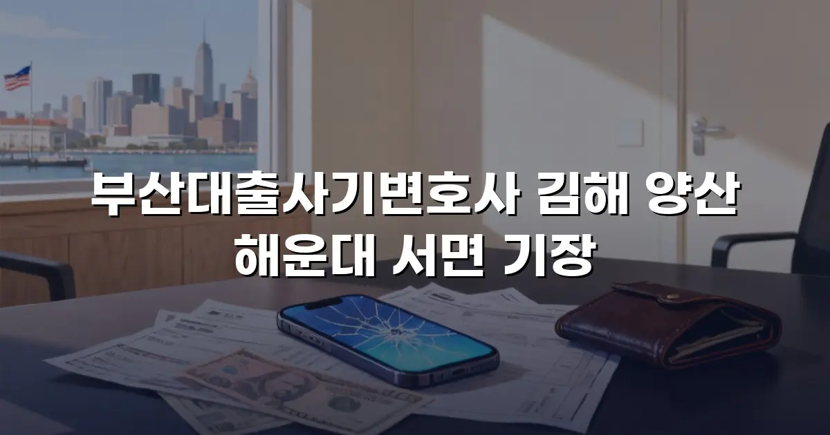 부산대출사기변호사 김해 양산 해운대 서면 기장