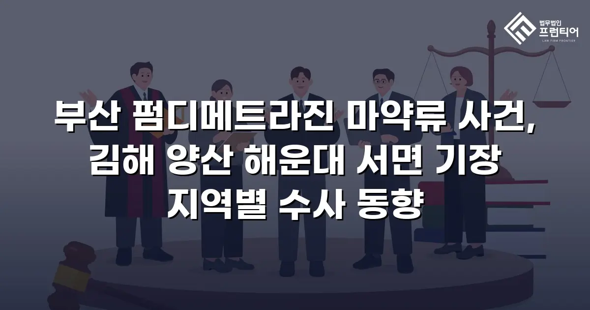 부산 펌디메트라진 마약류 사건, 김해 양산 해운대 서면 기장 지역별 수사 동향