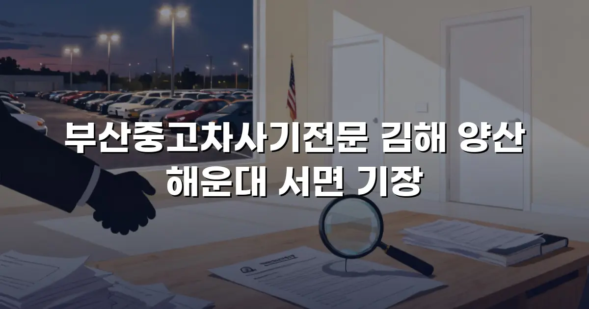 부산중고차사기전문 김해 양산 해운대 서면 기장
