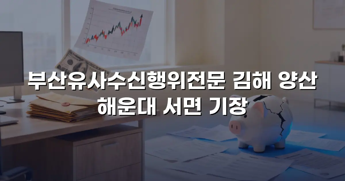 부산유사수신행위전문 김해 양산 해운대 서면 기장