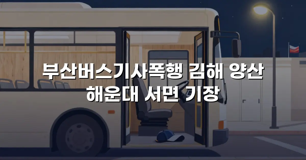 부산버스기사폭행 김해 양산 해운대 서면 기장
