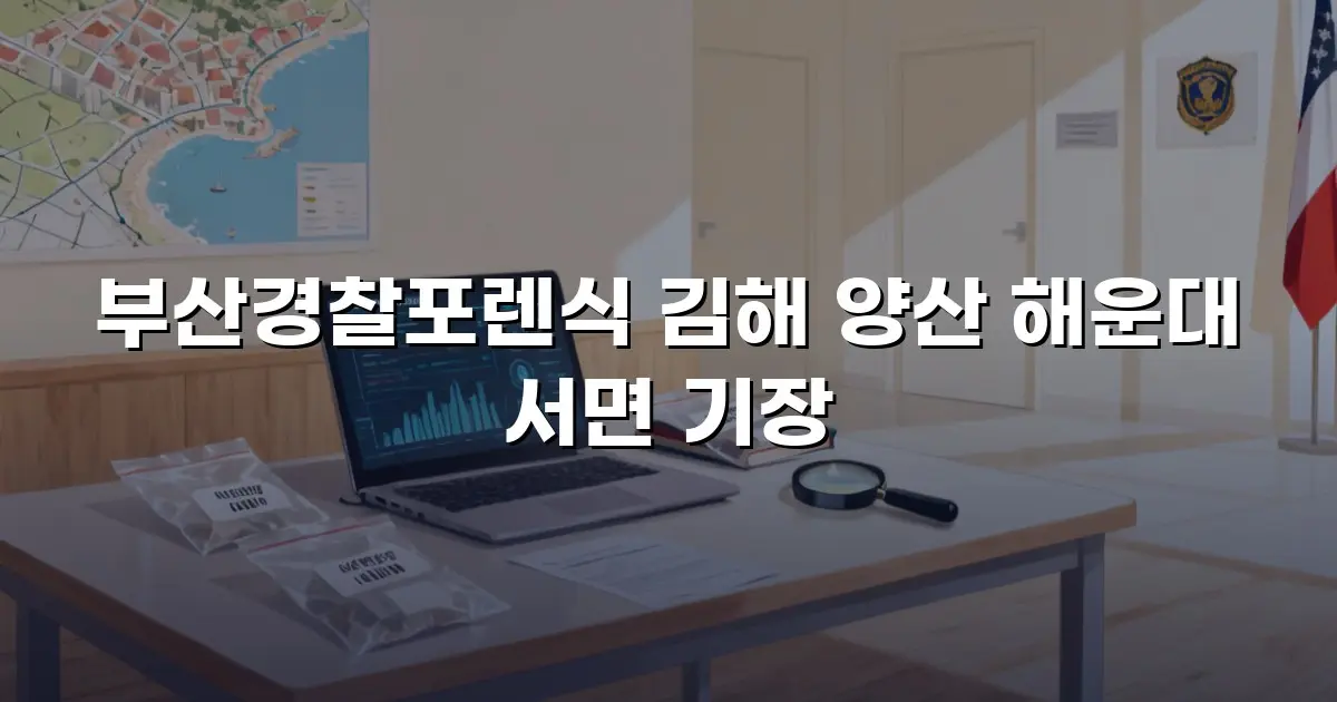 부산경찰포렌식 김해 양산 해운대 서면 기장