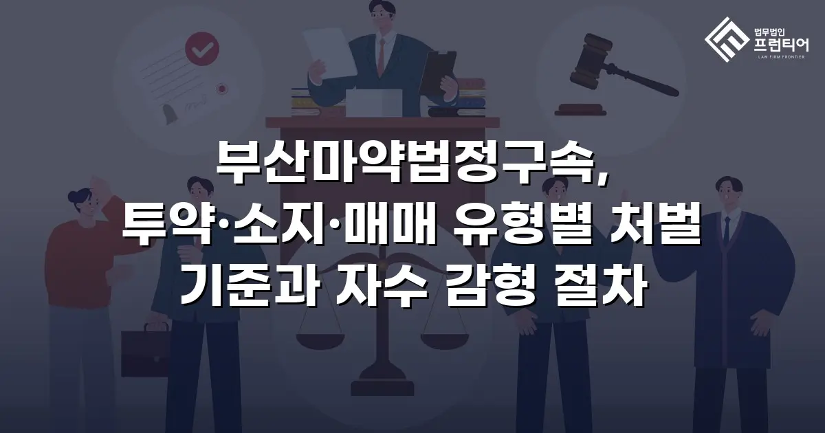 부산마약법정구속, 투약·소지·매매 유형별 처벌 기준과 자수 감형 절차