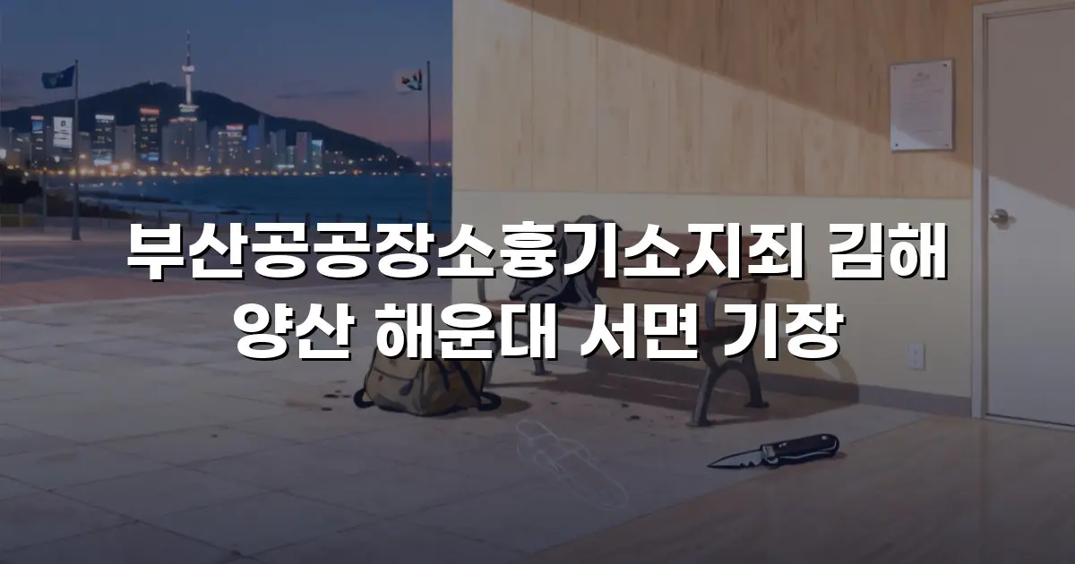 부산공공장소흉기소지죄 김해 양산 해운대 서면 기장