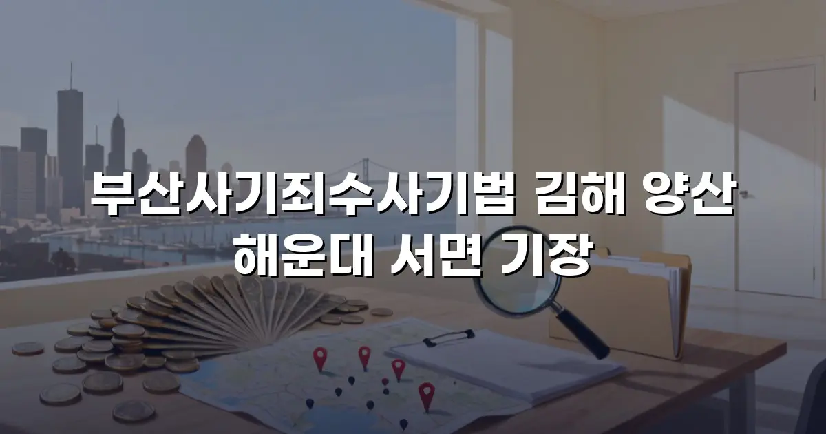 부산사기죄수사기법 김해 양산 해운대 서면 기장