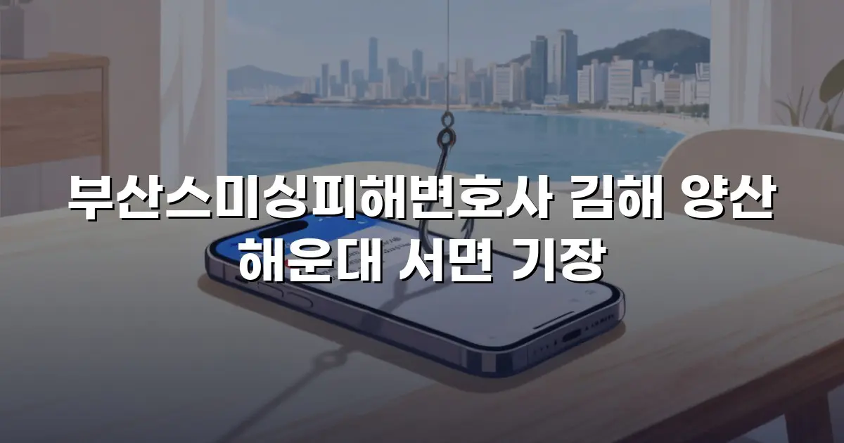 부산스미싱피해변호사 김해 양산 해운대 서면 기장