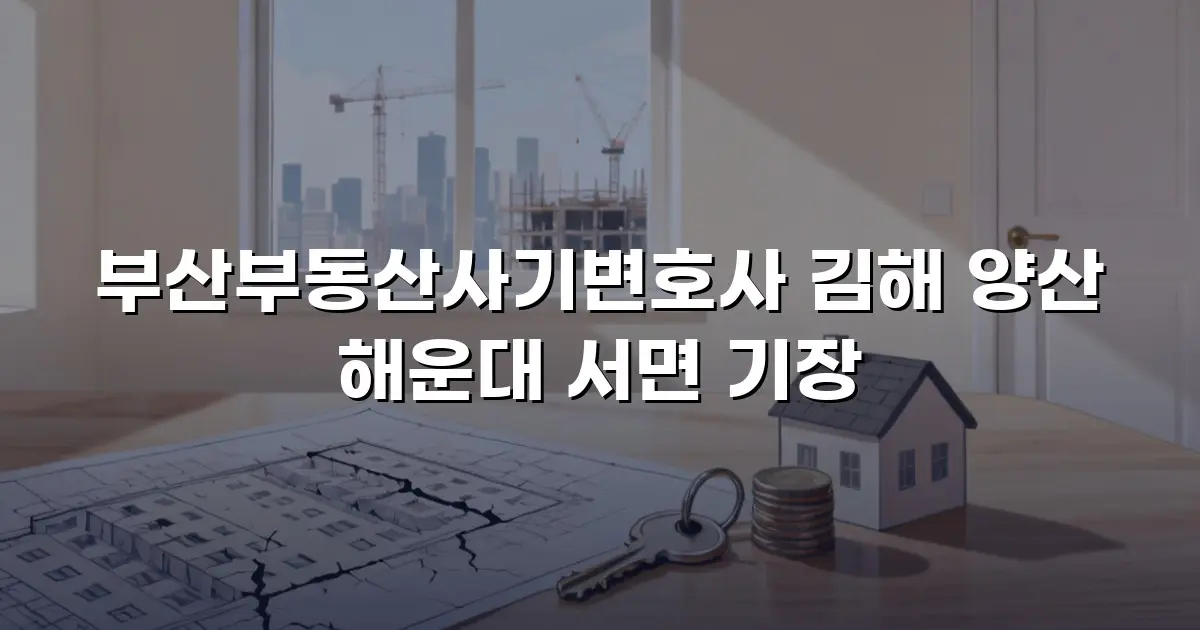 부산부동산사기변호사 김해 양산 해운대 서면 기장