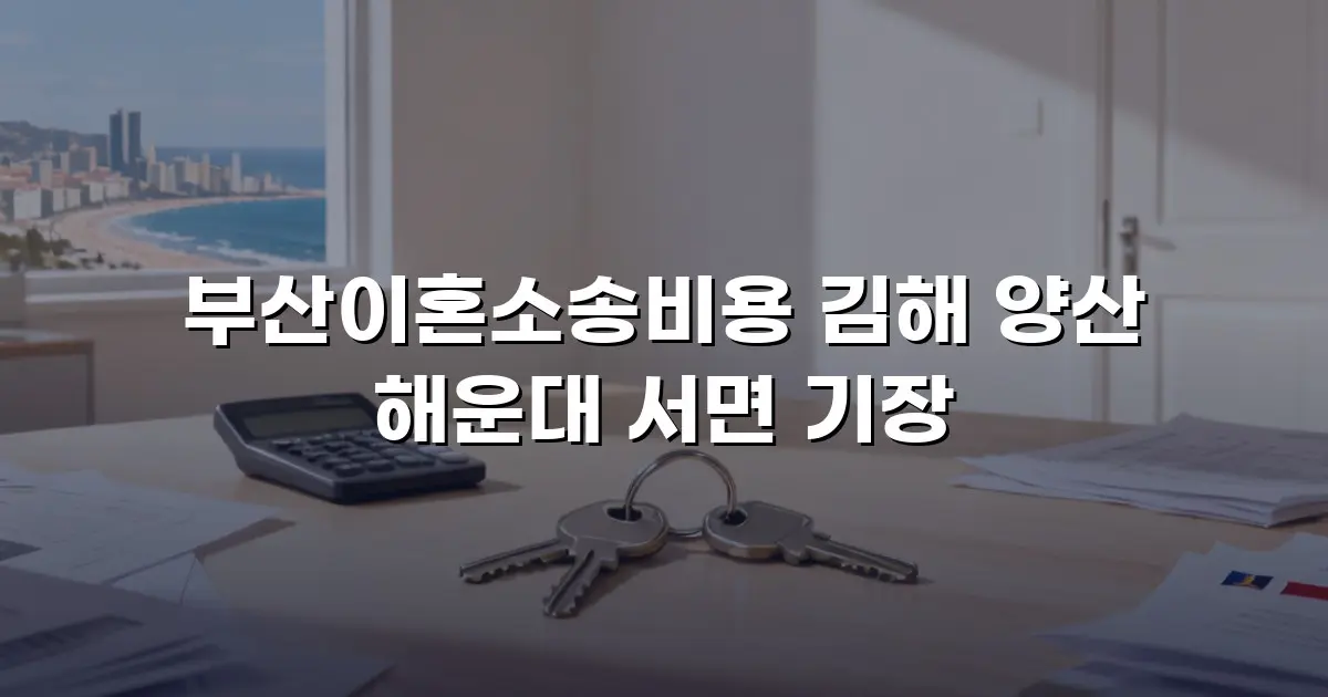 부산이혼소송비용 김해 양산 해운대 서면 기장