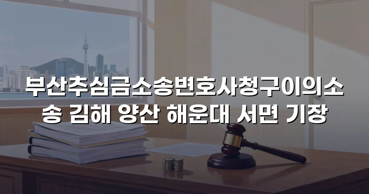 부산추심금소송변호사청구이의소송 김해 양산 해운대 서면 기장