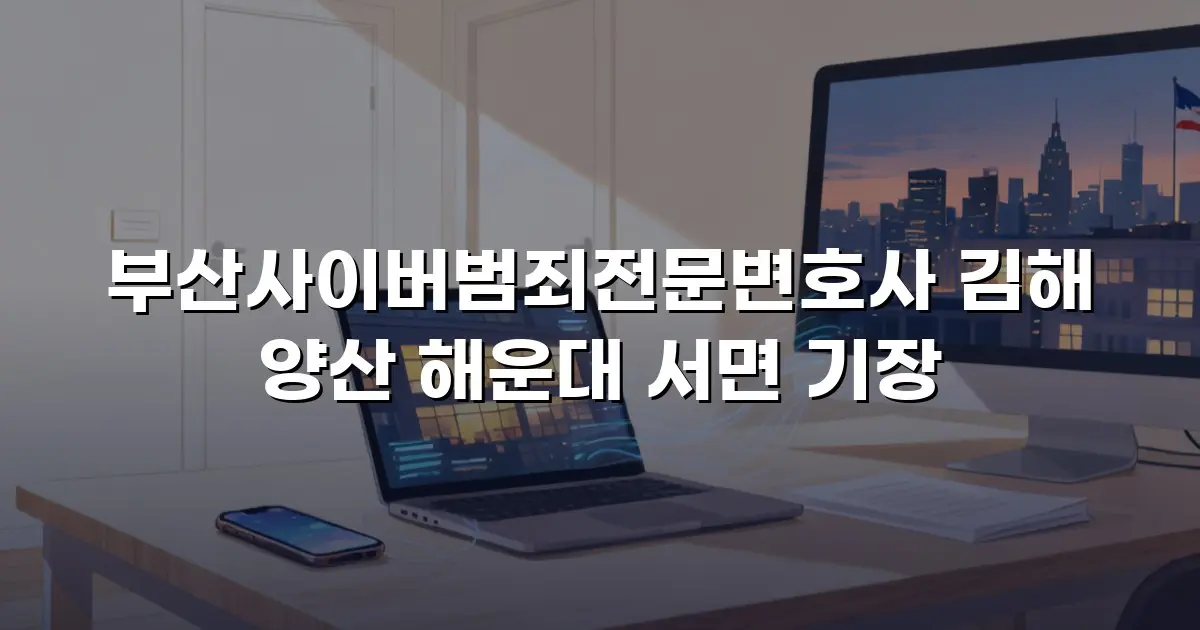 부산사이버범죄전문변호사 김해 양산 해운대 서면 기장