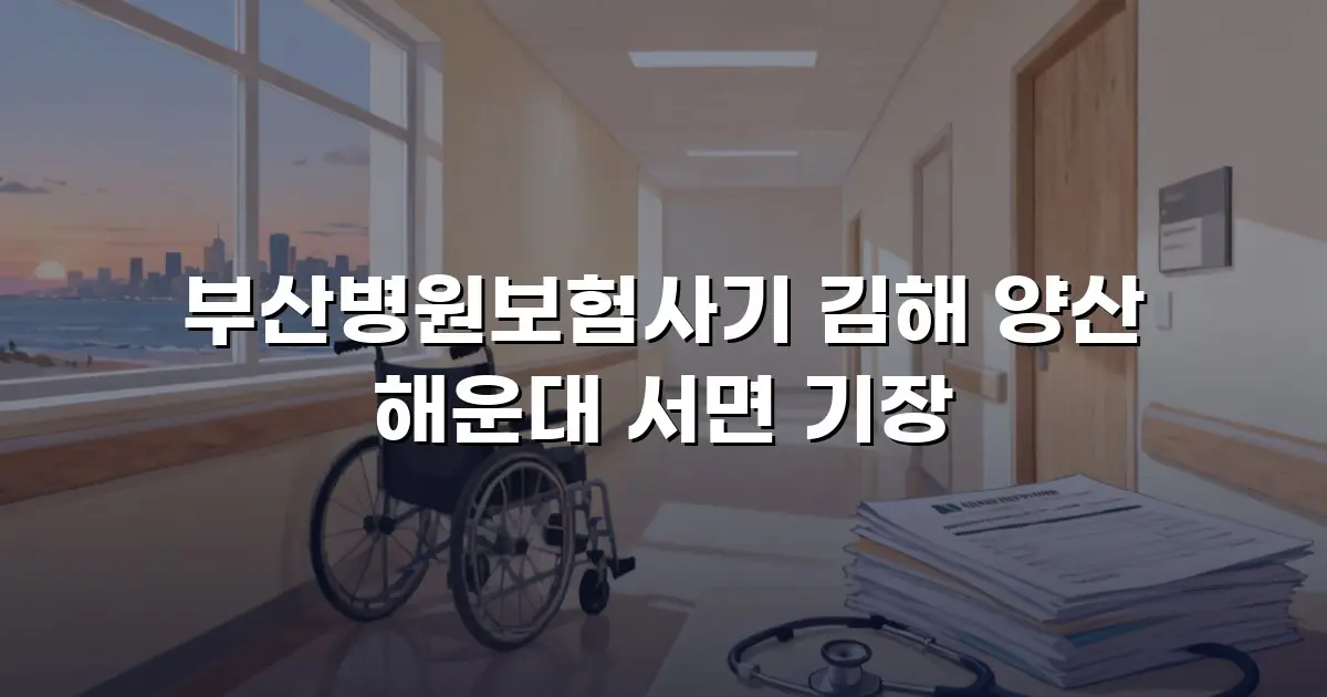 부산병원보험사기 김해 양산 해운대 서면 기장
