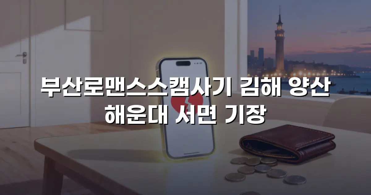 부산로맨스스캠사기 김해 양산 해운대 서면 기장