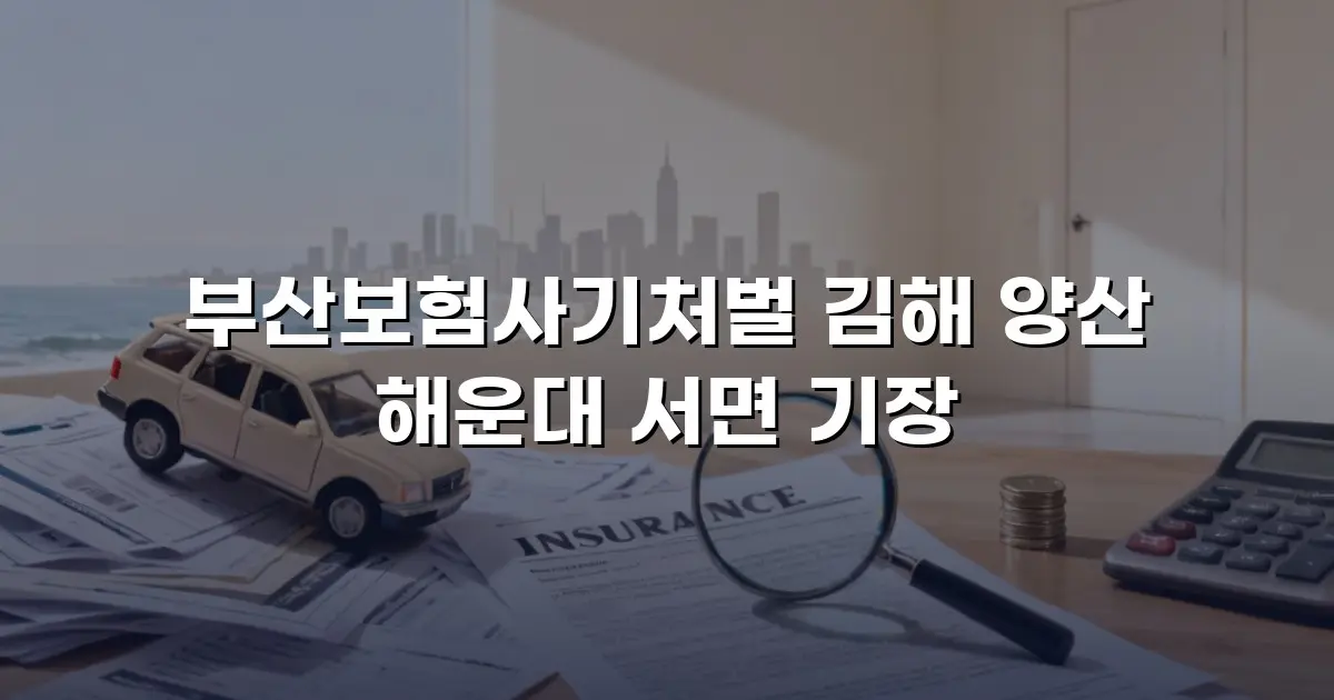 부산보험사기처벌 김해 양산 해운대 서면 기장