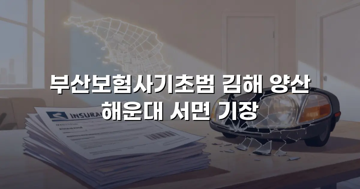 부산보험사기초범 김해 양산 해운대 서면 기장