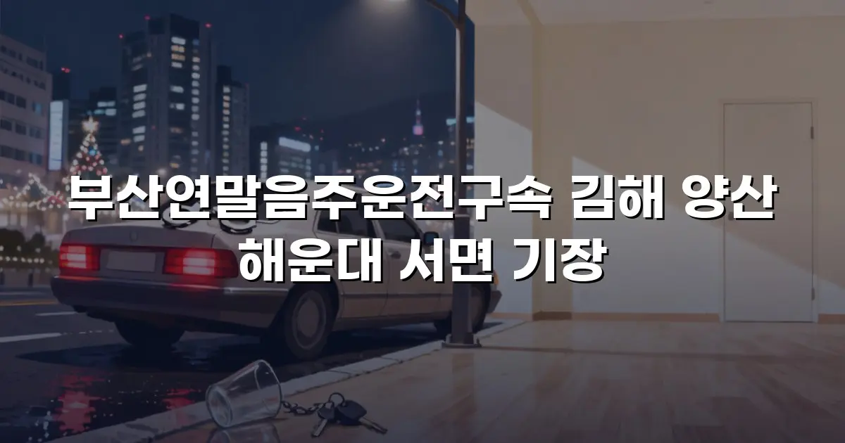 부산연말음주운전구속 김해 양산 해운대 서면 기장
