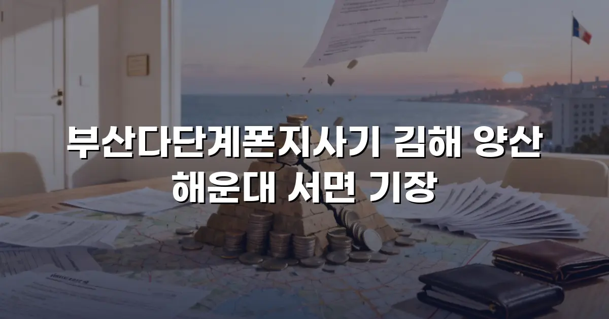 부산다단계폰지사기 김해 양산 해운대 서면 기장