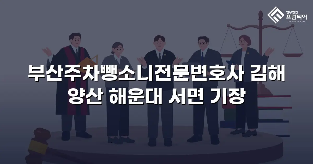 부산주차뺑소니전문변호사 김해 양산 해운대 서면 기장