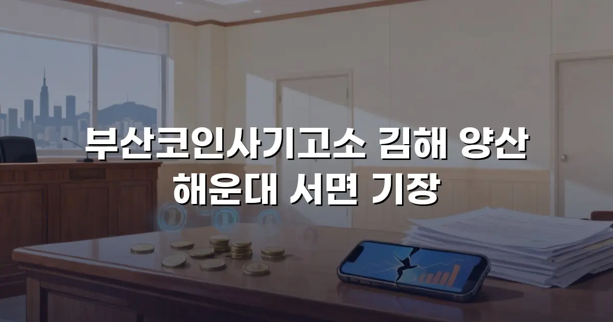 부산코인사기고소 김해 양산 해운대 서면 기장