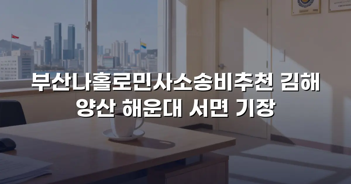 부산나홀로민사소송비추천 김해 양산 해운대 서면 기장