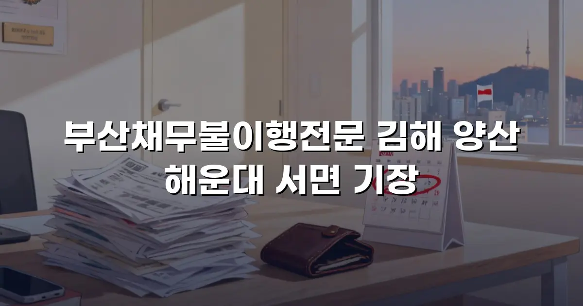 부산채무불이행전문 김해 양산 해운대 서면 기장