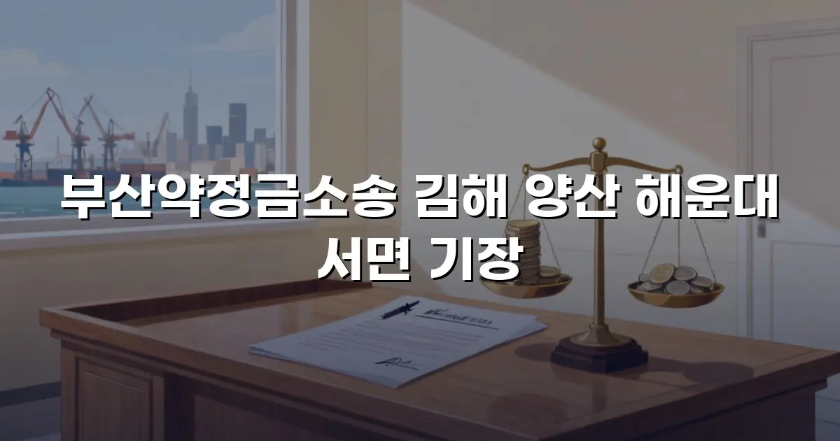 부산약정금소송 김해 양산 해운대 서면 기장