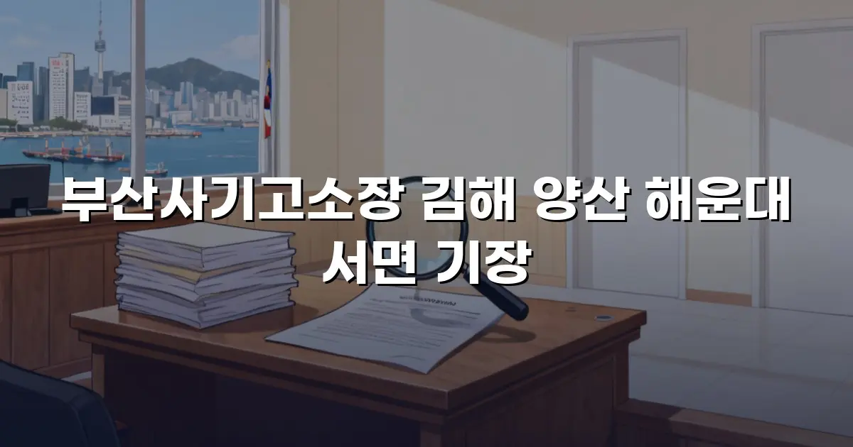 부산사기고소장 김해 양산 해운대 서면 기장