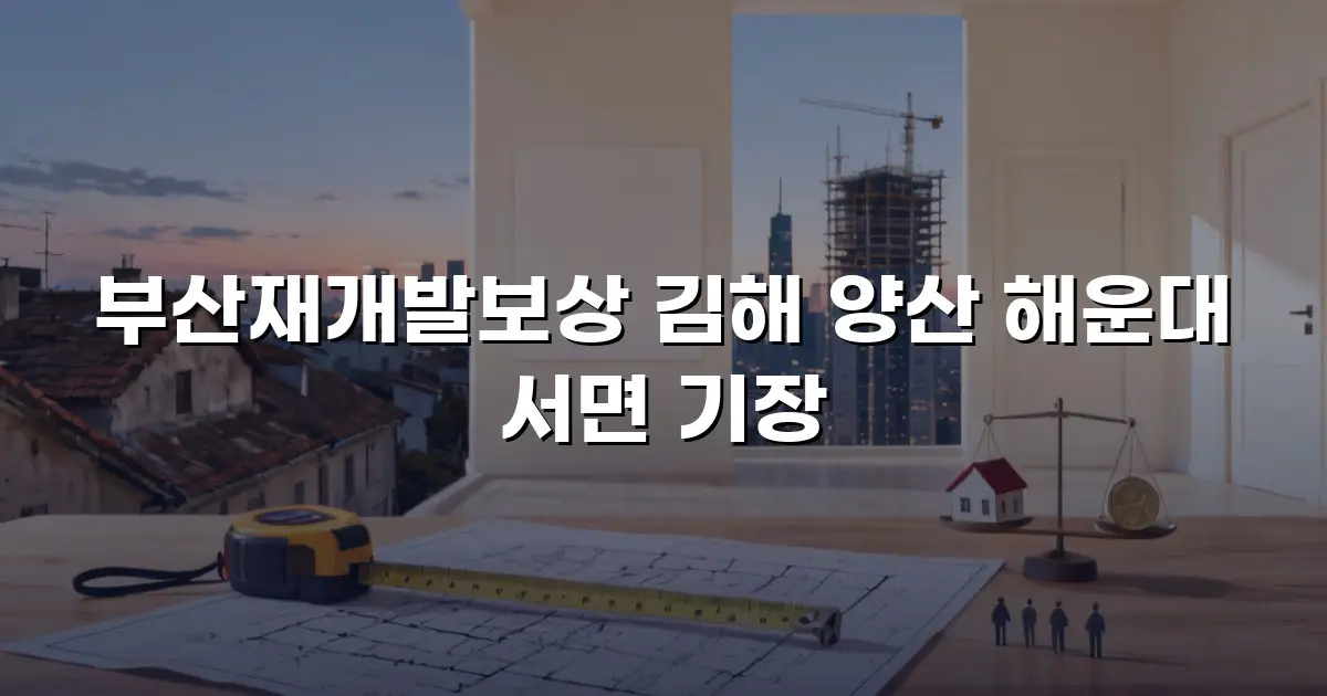 부산재개발보상 김해 양산 해운대 서면 기장