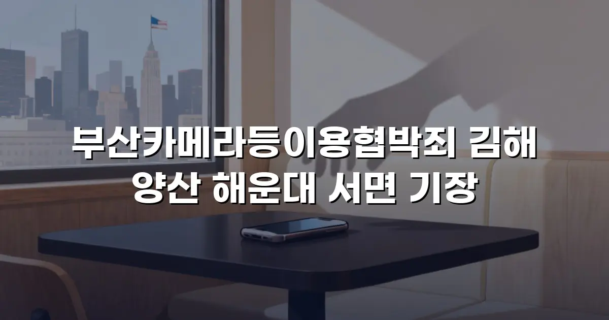 부산카메라등이용협박죄 김해 양산 해운대 서면 기장