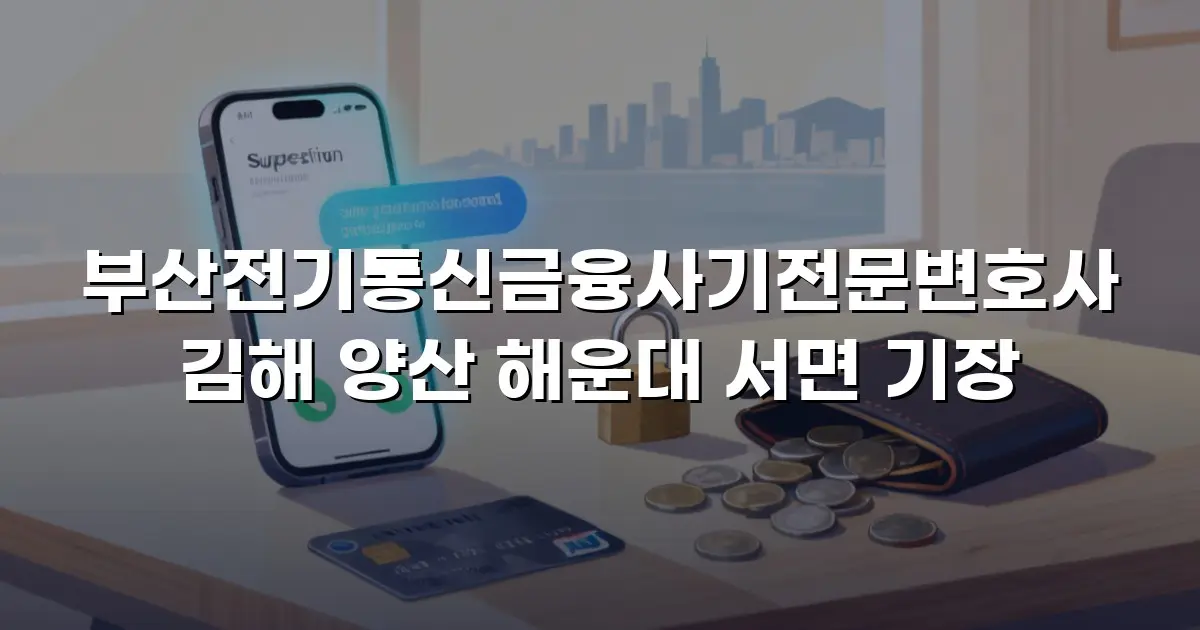 부산전기통신금융사기전문변호사 김해 양산 해운대 서면 기장