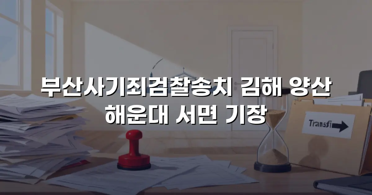 부산사기죄검찰송치 김해 양산 해운대 서면 기장