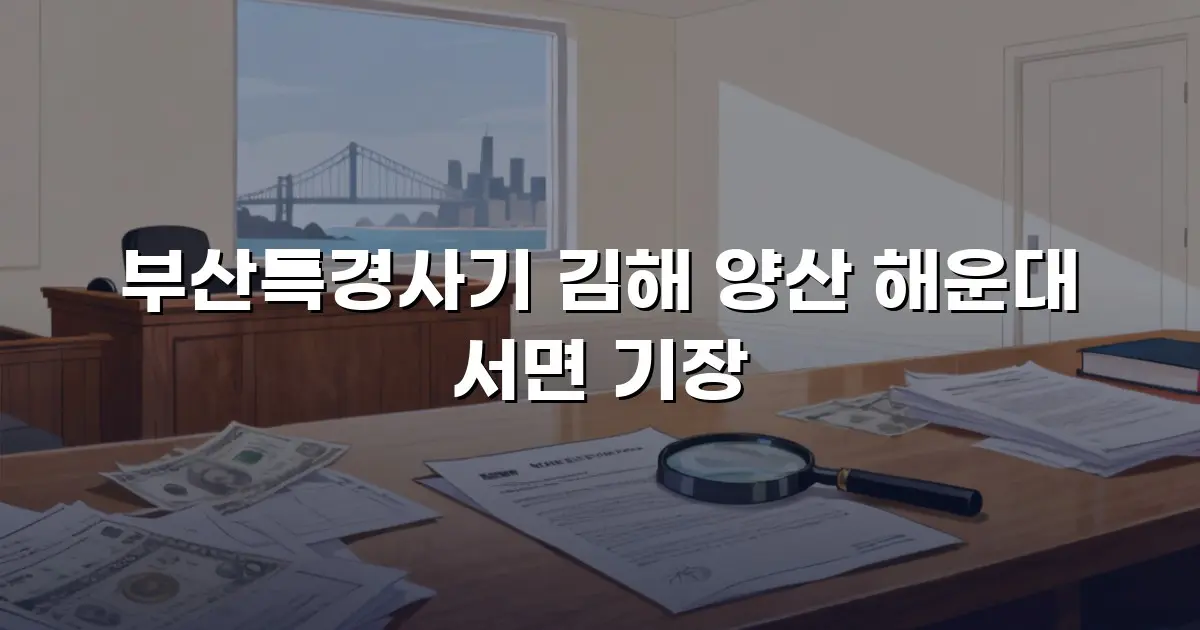 부산특경사기 김해 양산 해운대 서면 기장