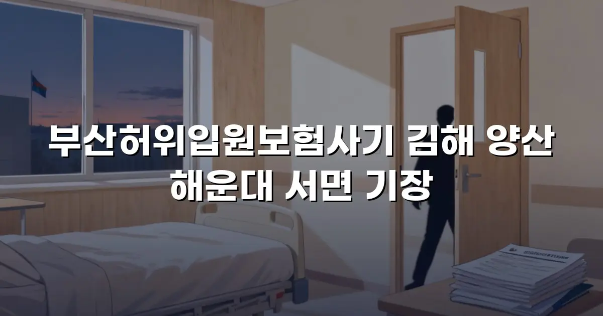 부산허위입원보험사기 김해 양산 해운대 서면 기장