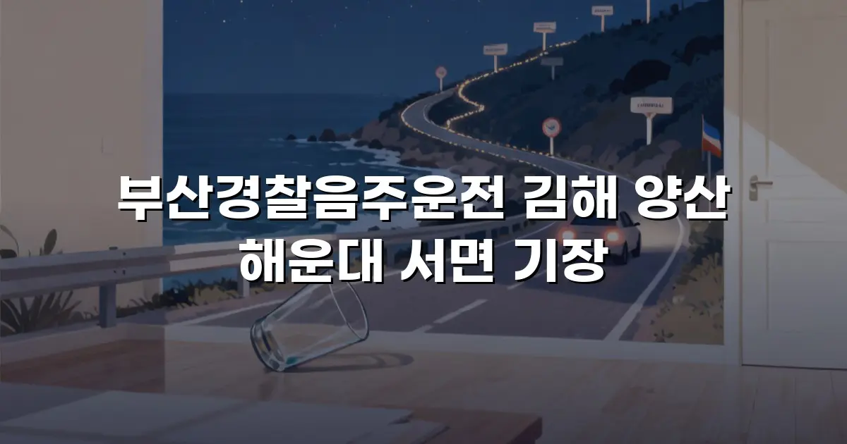 부산경찰음주운전 김해 양산 해운대 서면 기장