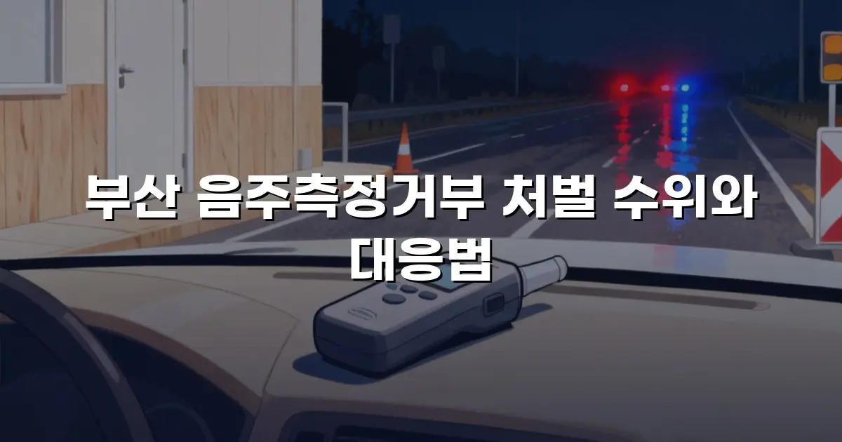 부산 음주측정거부 처벌 수위와 대응법