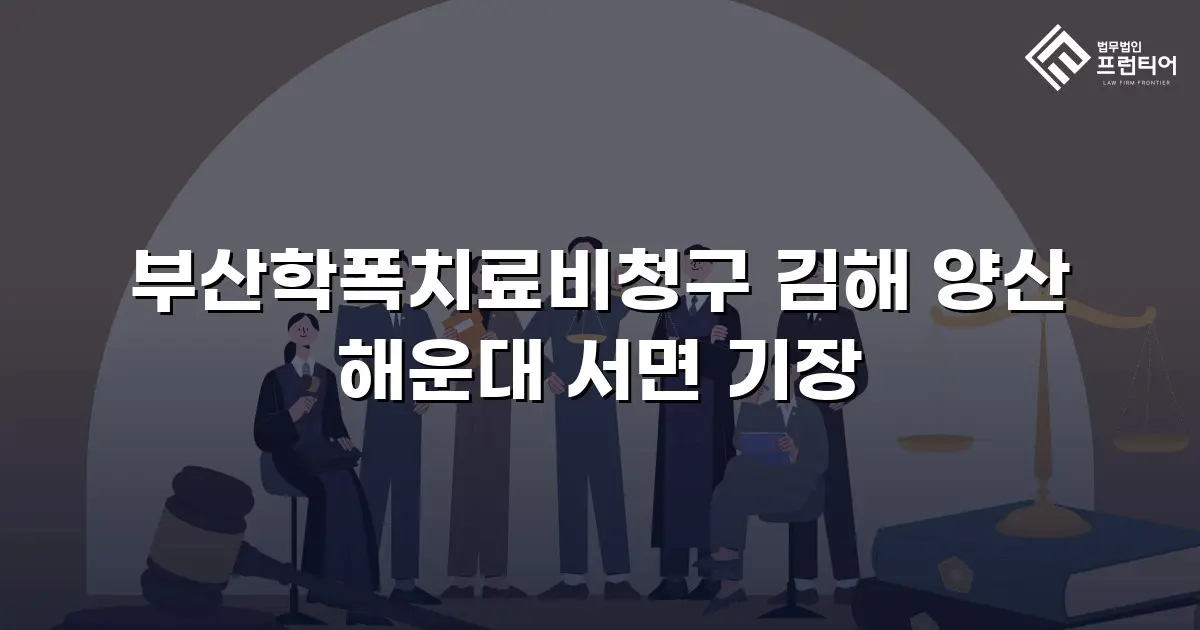 부산학폭치료비청구 김해 양산 해운대 서면 기장