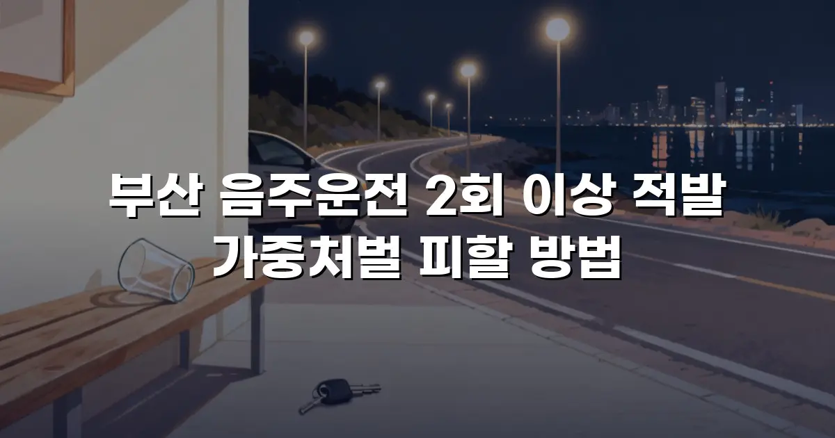 부산 음주운전 2회 이상 적발 가중처벌 피할 방법