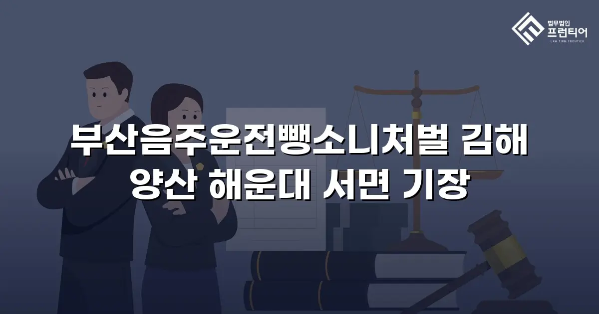 부산음주운전뺑소니처벌 김해 양산 해운대 서면 기장
