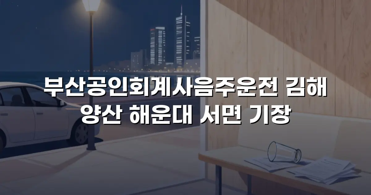 부산공인회계사음주운전 김해 양산 해운대 서면 기장