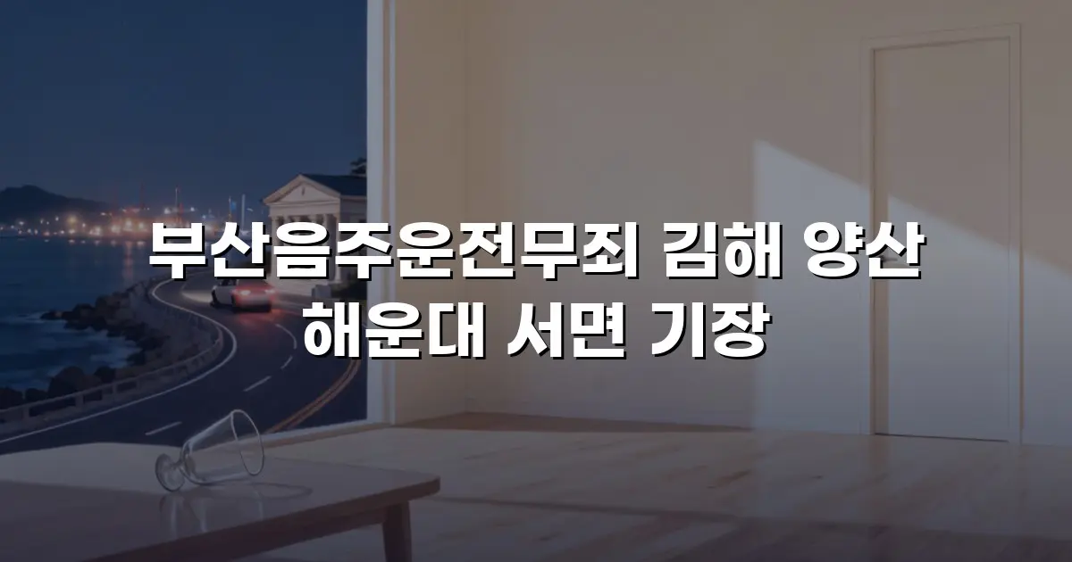 부산음주운전무죄 김해 양산 해운대 서면 기장