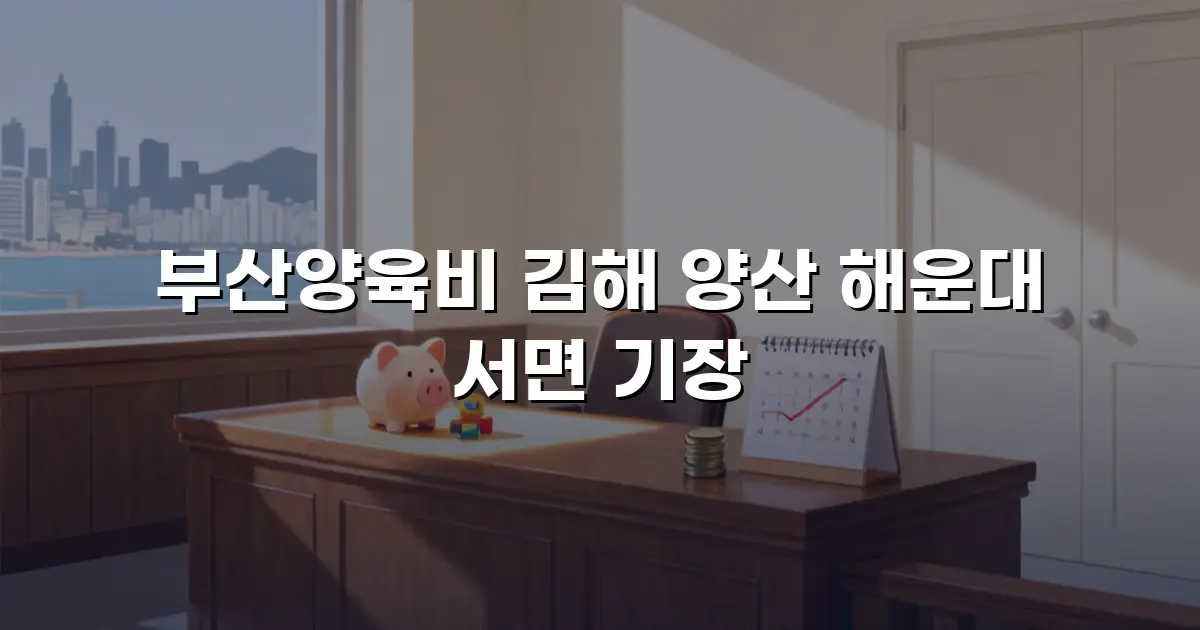 부산양육비 김해 양산 해운대 서면 기장