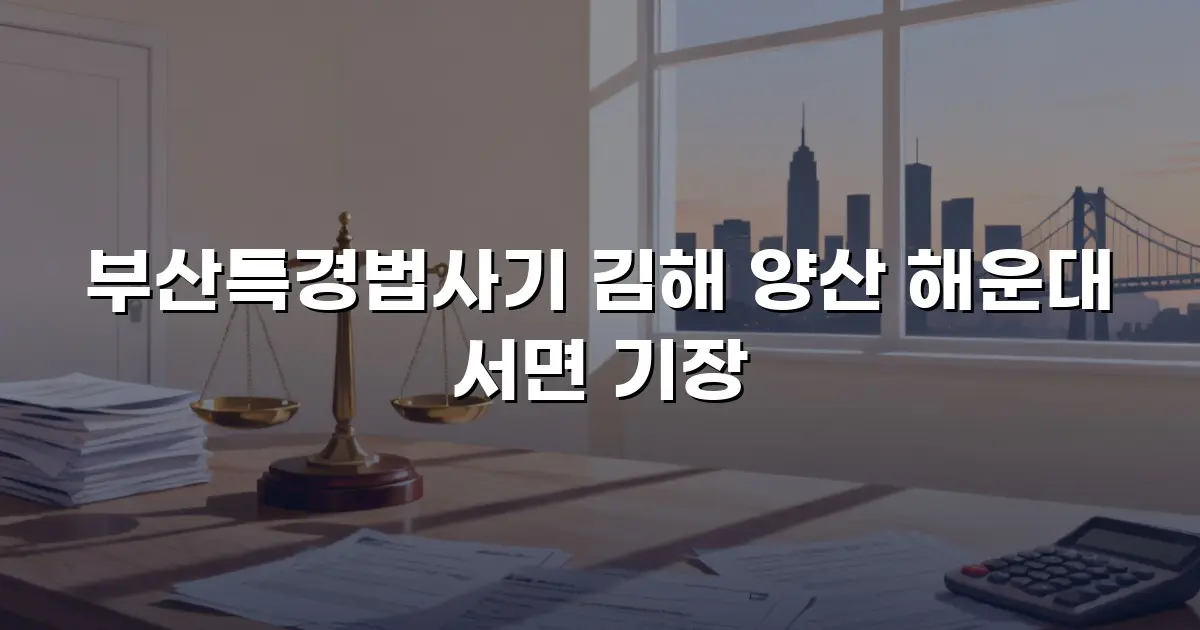 부산특경법사기 김해 양산 해운대 서면 기장