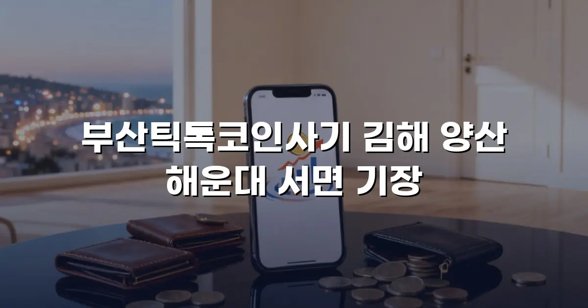 부산틱톡코인사기 김해 양산 해운대 서면 기장