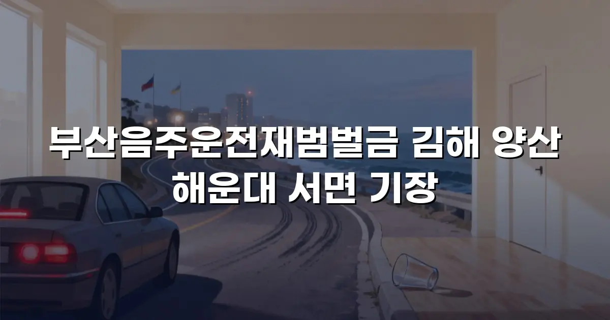 부산음주운전재범벌금 김해 양산 해운대 서면 기장