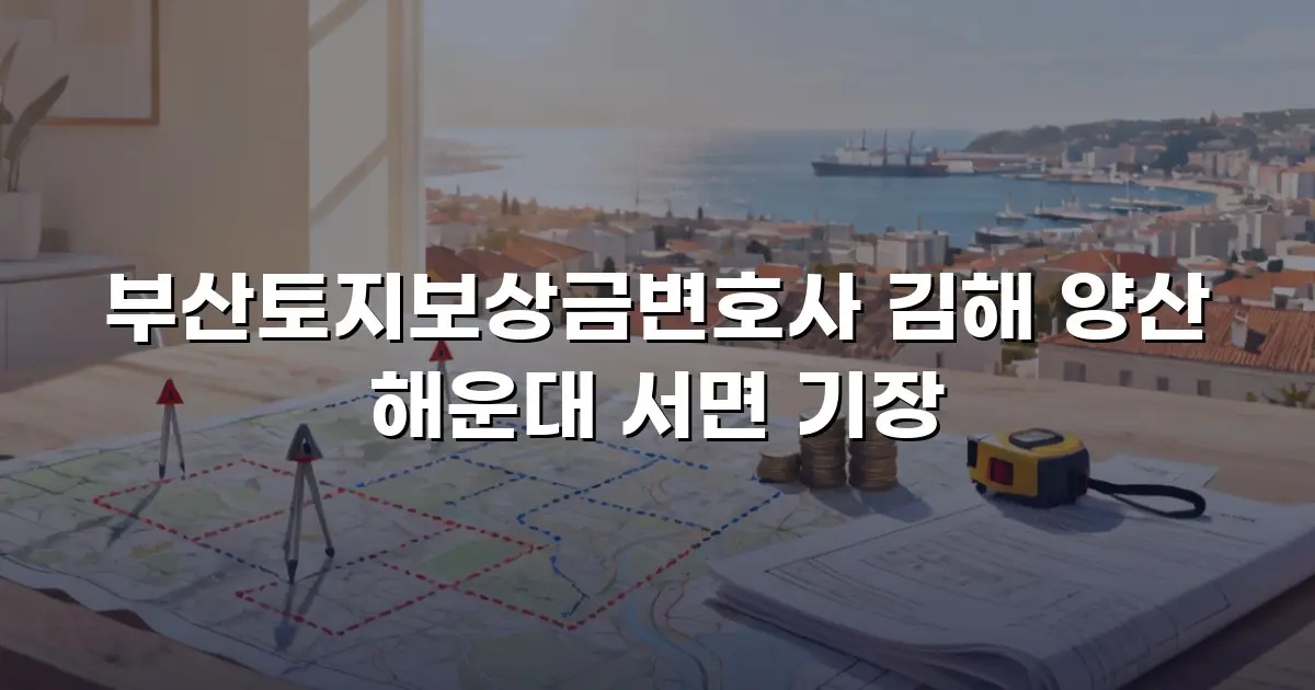 부산토지보상금변호사 김해 양산 해운대 서면 기장