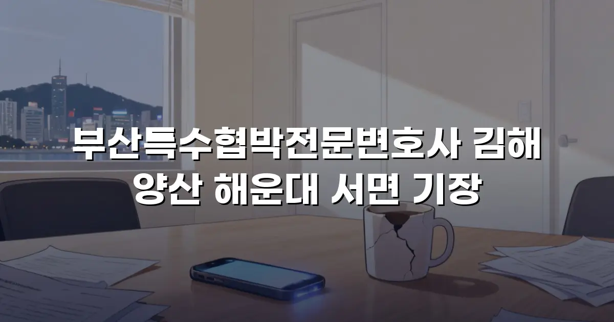부산특수협박전문변호사 김해 양산 해운대 서면 기장