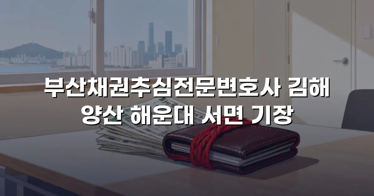 부산채권추심전문변호사 김해 양산 해운대 서면 기장