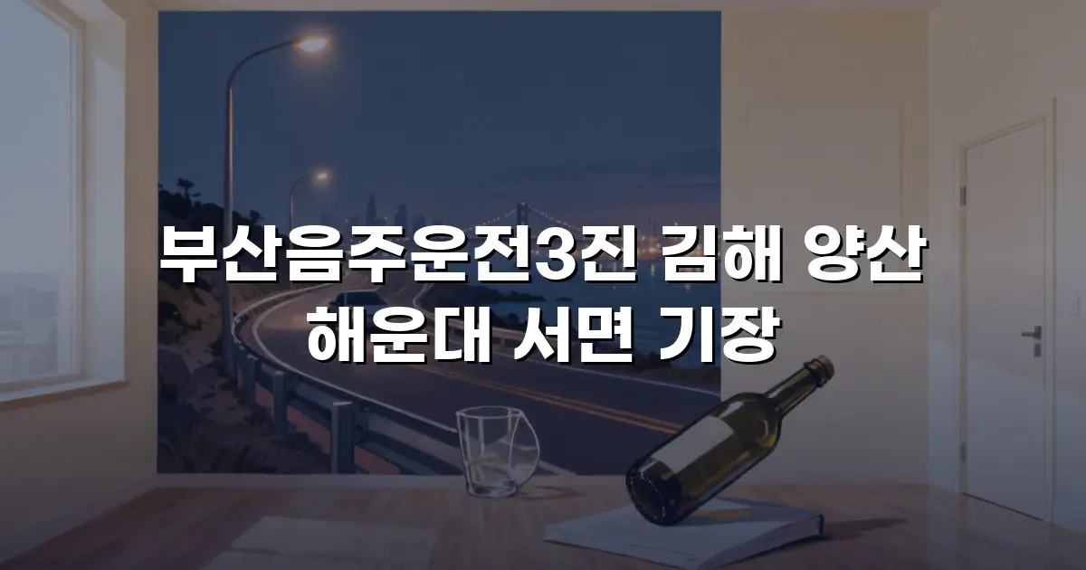 부산음주운전3진 김해 양산 해운대 서면 기장