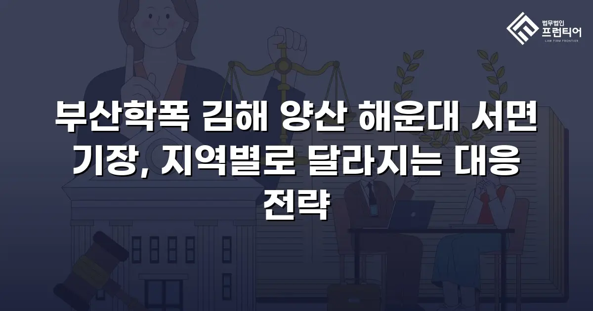 부산학폭 김해 양산 해운대 서면 기장, 지역별로 달라지는 대응 전략